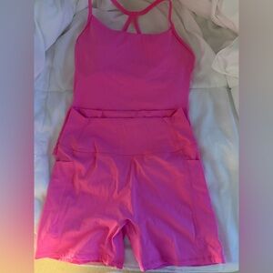 Hot pink workout set
